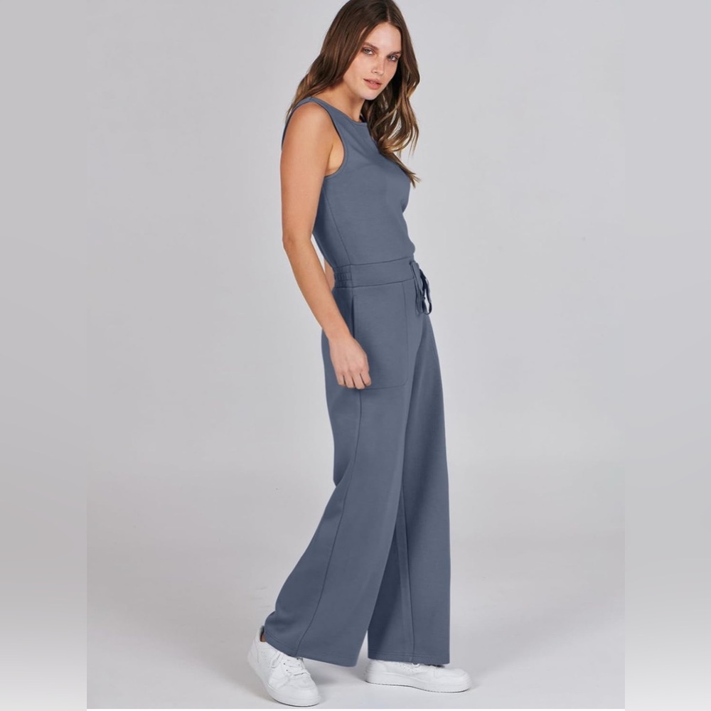 ANRABESS Jumpsuits 2024 Casual Dressy Romper Wide Leg Long Pant Outfit Fashion3 - Picture 8 of 9